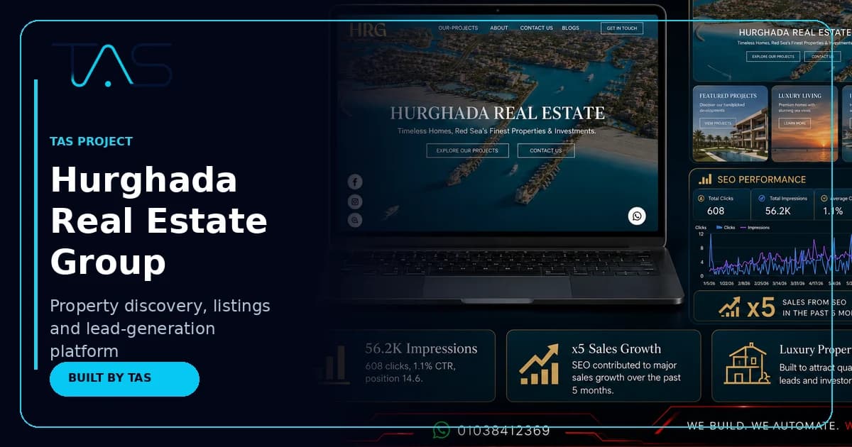 Hurghada Real Estate Group digital project showcase by TAS
