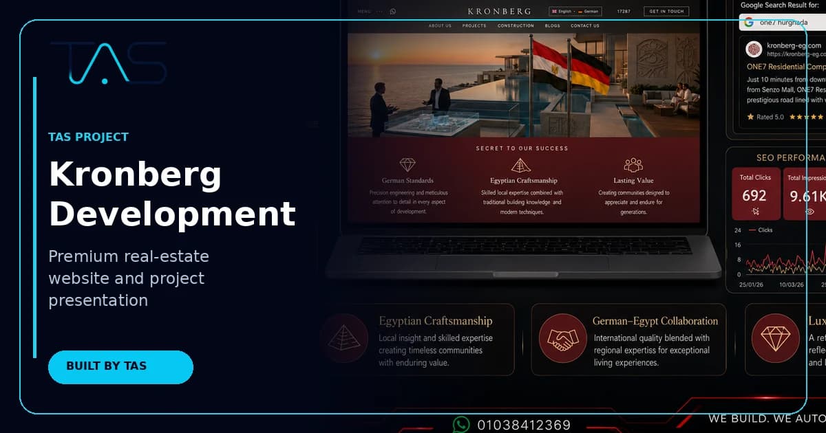 Kronberg Development digital project showcase by TAS