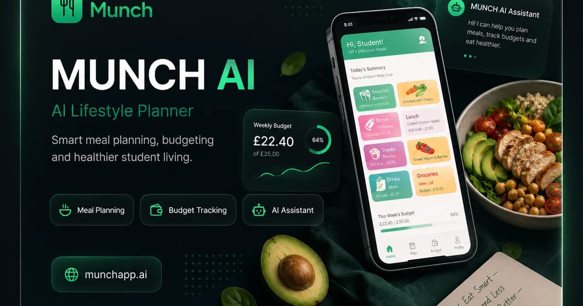 MUNCH AI website and digital product showcase by TAS