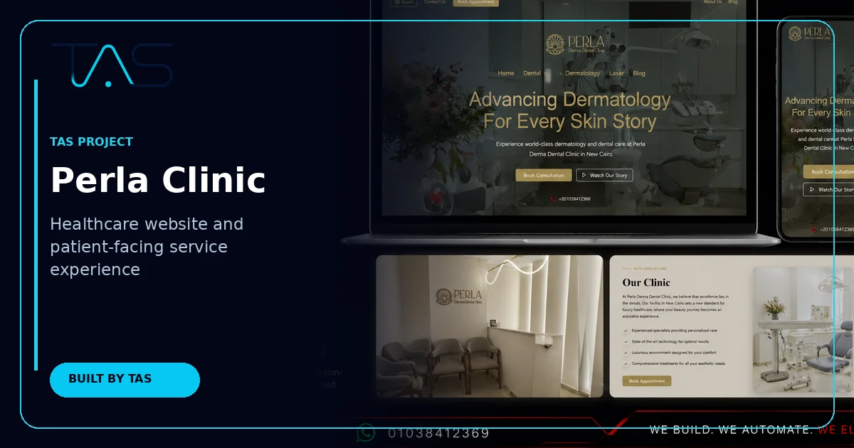 Perla Clinic digital project showcase by TAS